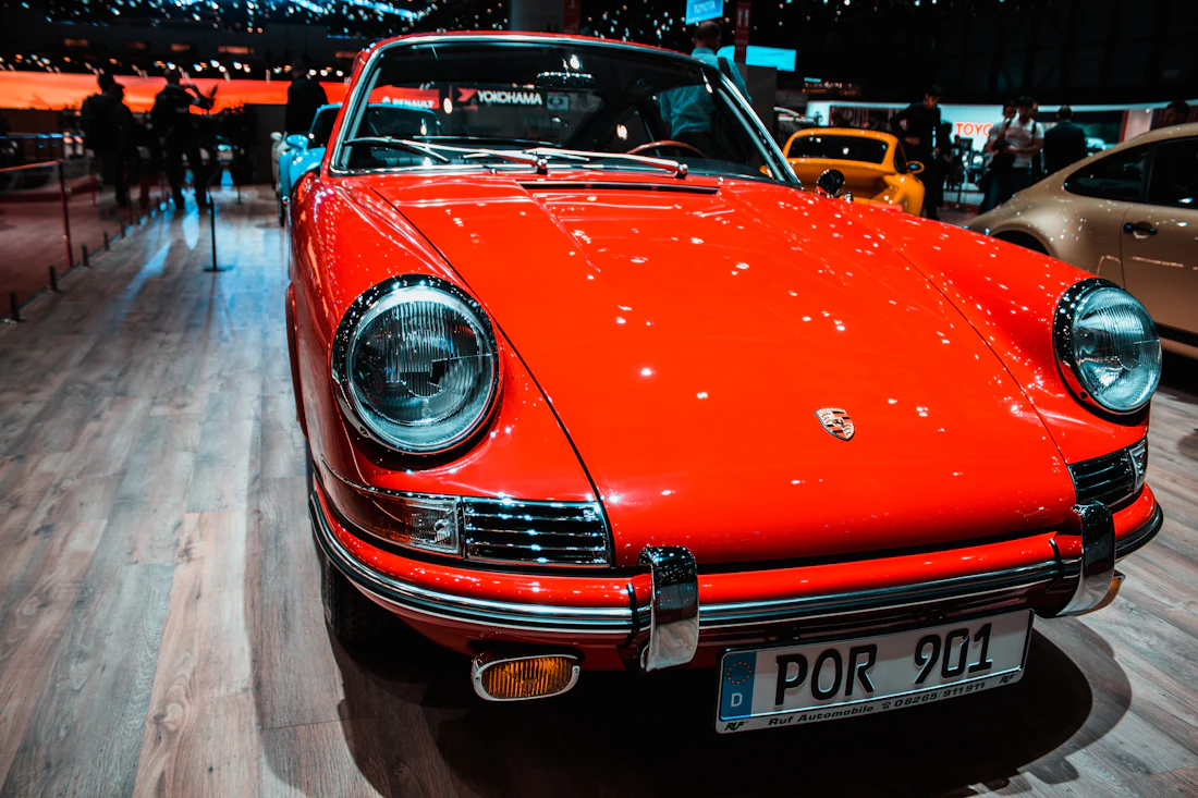 Classic red Porsche 911