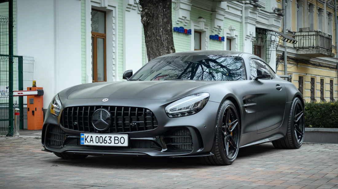 Grey Mercedes AMG GT R