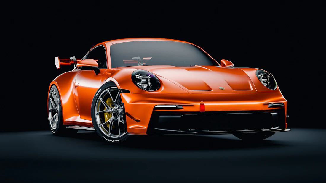 Porsche 911 GT3 in lava orange